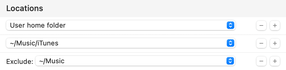 Screenshot: Search multiple folders